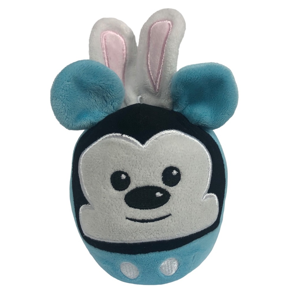 Disney Mickey Mouse Plush Hallmark Fluffballs Bunny Ears Blue Easter Egg - Picture 8 of 8